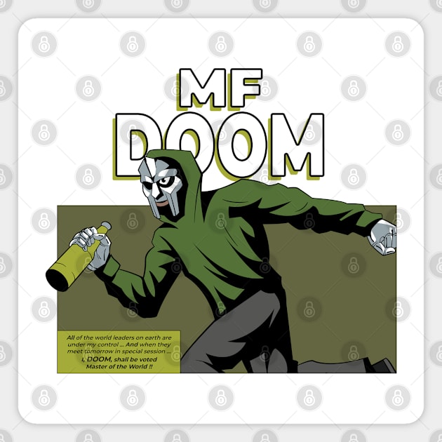 MF DOOM Magnet by Atzon